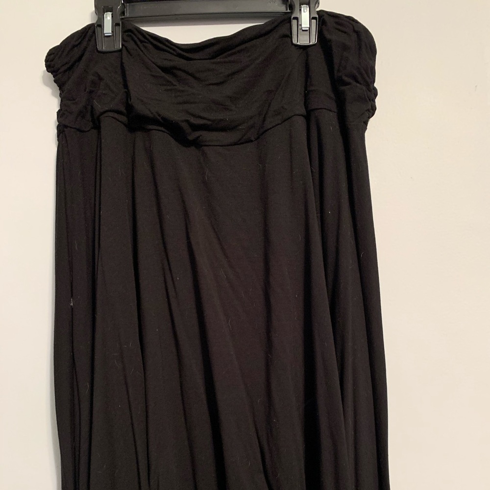 BCBG flare black skirt